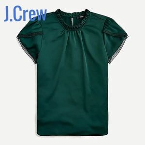 J.Crew tulip sleeve ruffleneck top